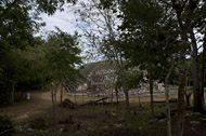 Edifice XXXXIV in Dzibilchaltun's Central Plaza - dzibilchaltun mayan ruins,dzibilchaltun mayan temple,mayan temple pictures,mayan ruins photos